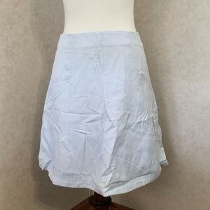 NEW LOFT LINEN Blend Baby Blue Circle Skirt Size 4